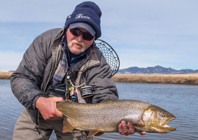 Fred Gray with a Dream Stream Cutthroat.
