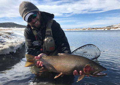 Danny Frank with a Dream Stream Trophy.