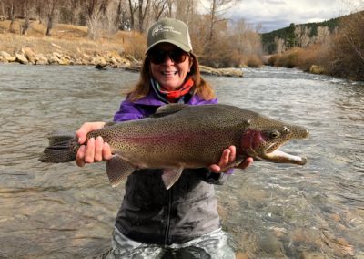 Peggy Stevinson with a Colorado Trophy Trout!