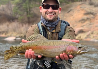 A trophy trout from a public water guided fly fishing trip.