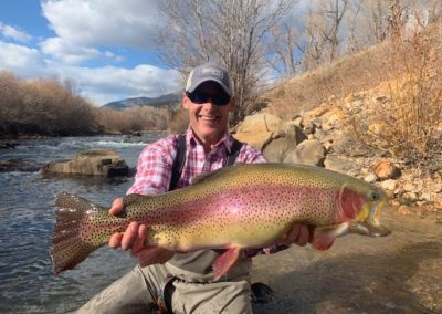 A beautiful and huge female rainbow from the North Fork of the South Platte.