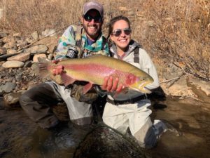 Monster Rainbow Trout from a guided fly fishing trip near Denver.