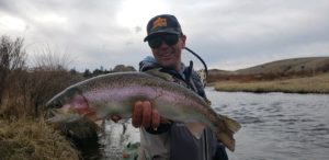 Fly Fishing Guide Jonathan Messinger with a trophy from Tarryall Creek.