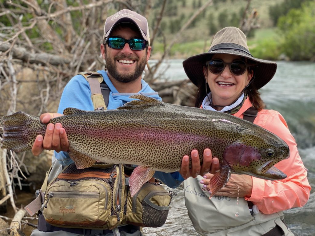 Trophy trout from a private water fly fishing lease near Denver.