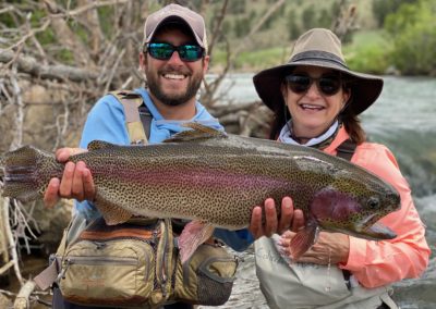Trophy trout from a private water fly fishing lease near Denver.