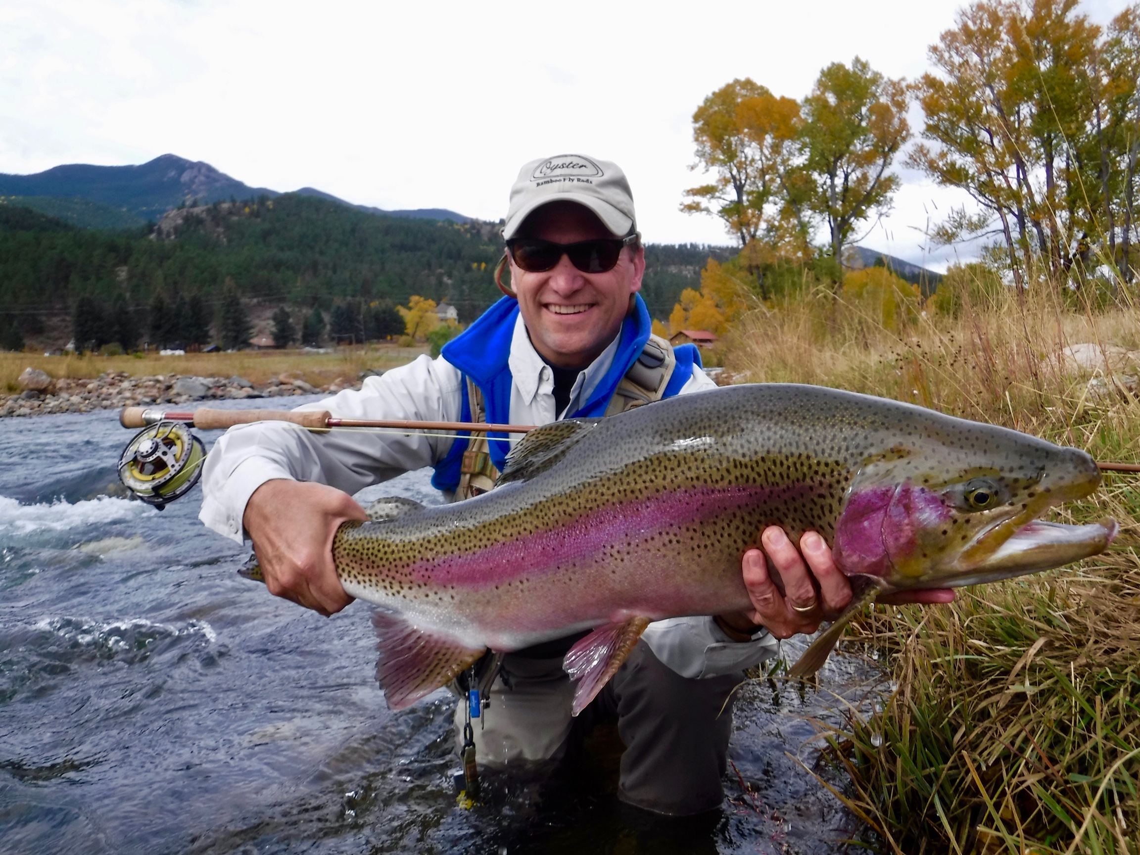 Huge trout landed on private water located near Denver.