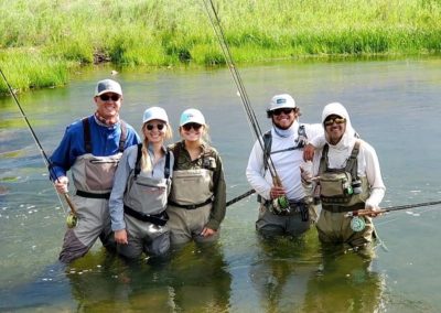 Family guided fly fishing at Abell River Ranch