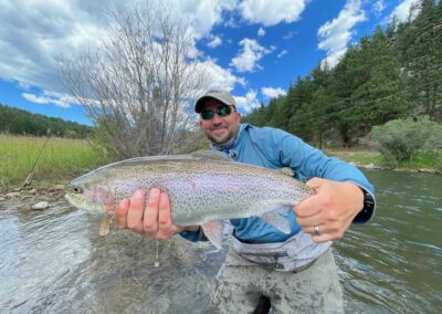 Big Rainbow from a guided fly fishing trip at Rawhide Ranch