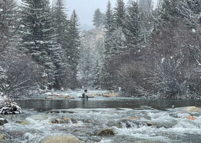 Fly Fishing Silver Tip Ranch in the snow