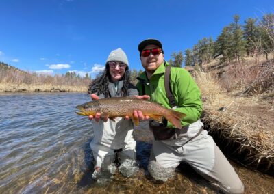 Big brown trout on a guided trip with Danny Frank at the South Platte River near Deckers.