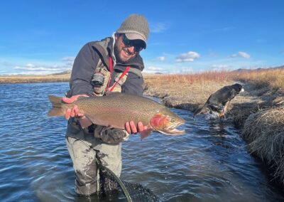 Colorado Trout Hunters owner and guide Danny Frank with a big trout from the Dream Stream.