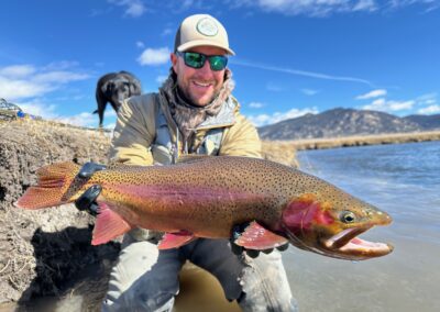 Guide Matt Sandersen with a big Dream Stream fish.
