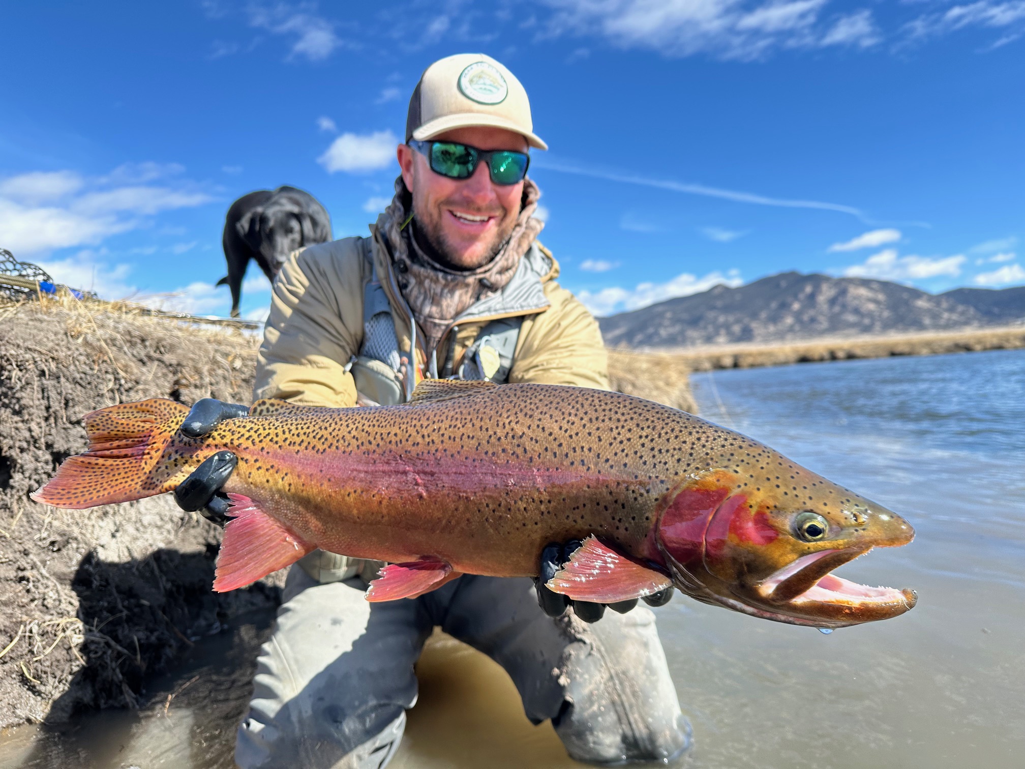 Guide Matt Sandersen with a big Dream Stream fish.