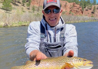 High water Brown Trout with guide Scott Dickson
