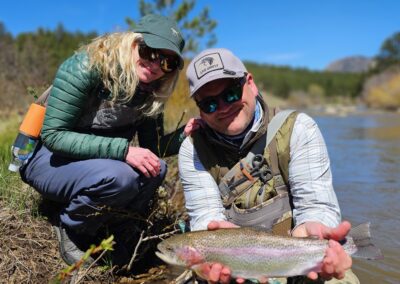 Our great friends Tom and Jess with a nice Rawhide Ranch Rainbow