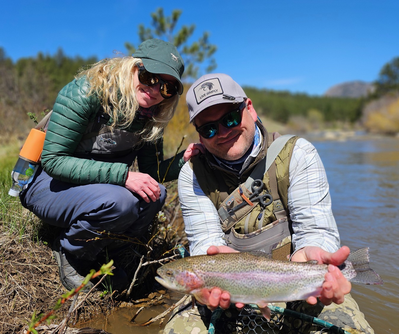 Our great friends Tom and Jess with a nice Rawhide Ranch Rainbow