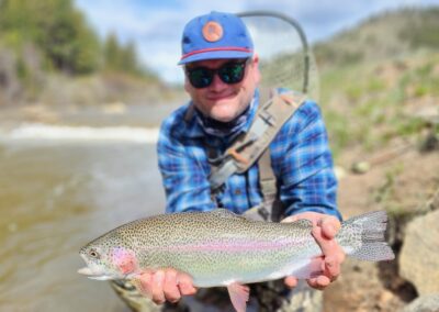 A great rainbow from a private water guided fly fishing trip near Denver!