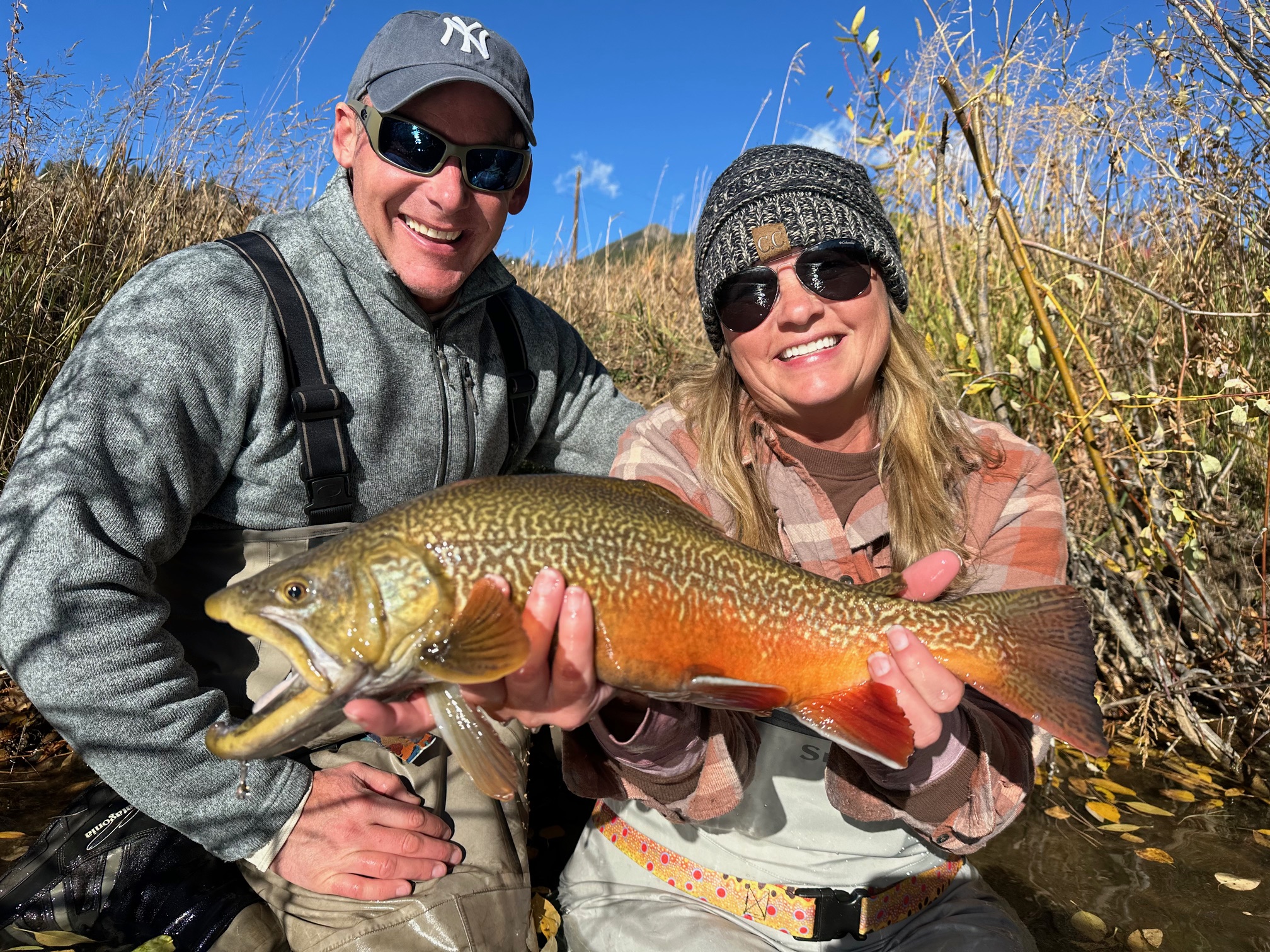 Denver Tiger Trout Huge Colorado Tiger Trout landed only an hour from Denver on a guided fly fishing trip.