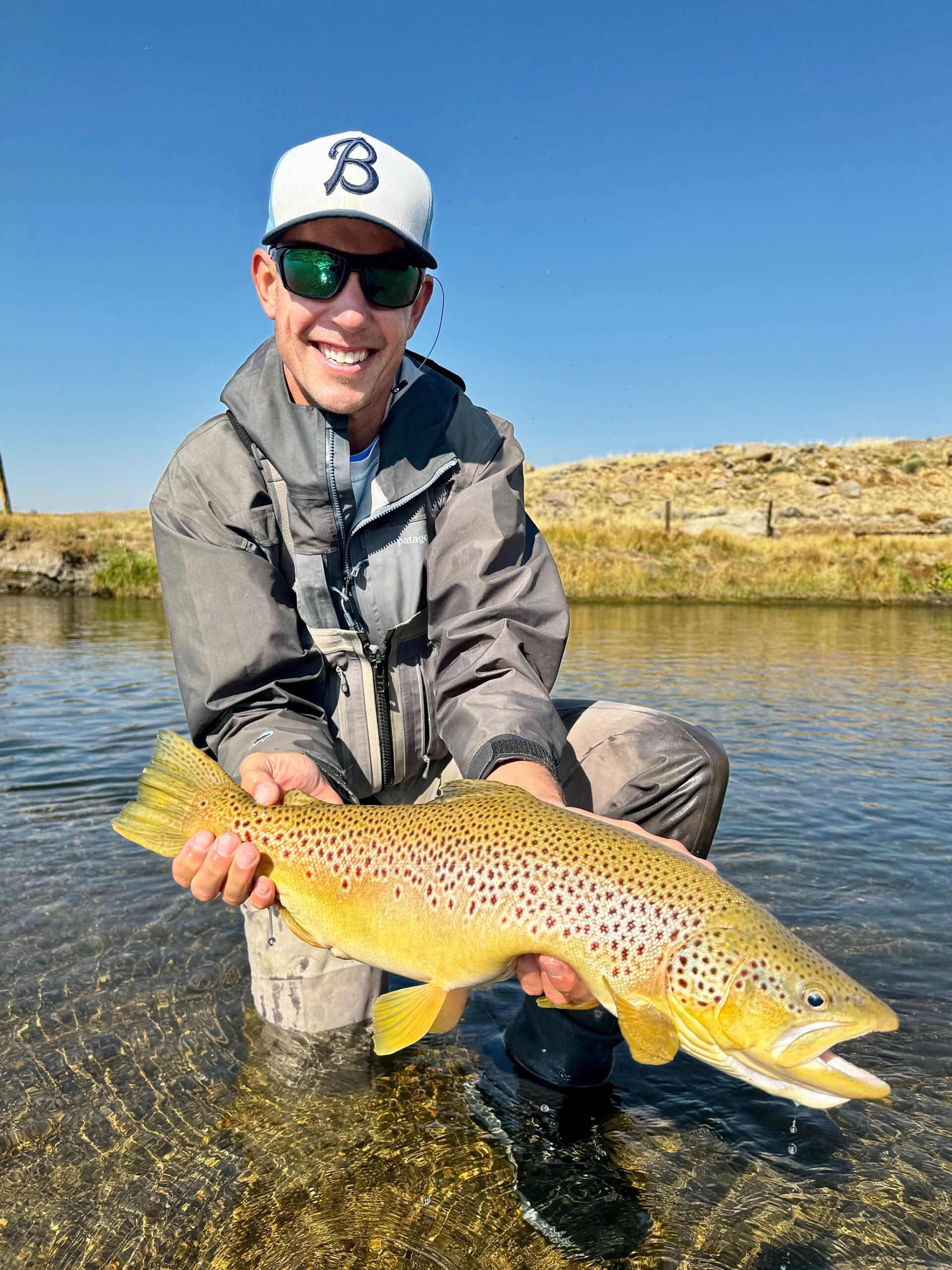 Big fall brown trout from a guided fly fishing trip to the Dream Stream.