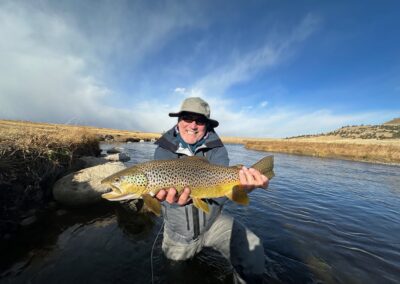 Big lake run fish landed on a guided fly fishing trip to the Dream Stream