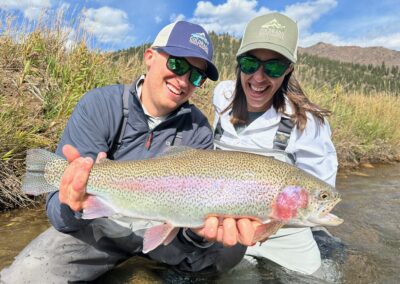 Big Rainbow Trout near Denver with Colorado Trout Hunters.