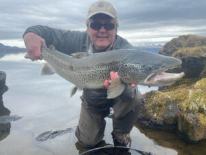 CTH Guide Frank Orten with a huge Icelandic Brown Trout